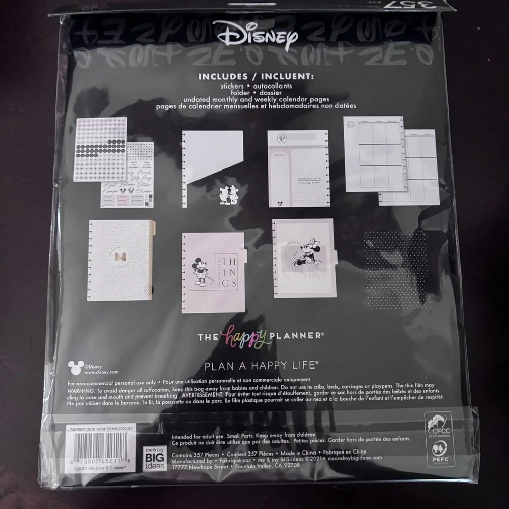 The Happy Planner Disney vertical extension pack for big planner